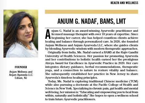 Celebrating Excellence: Anjum G. Nadaf Featured in Millennium Magazine’s Marque’s Who’s Who Biography